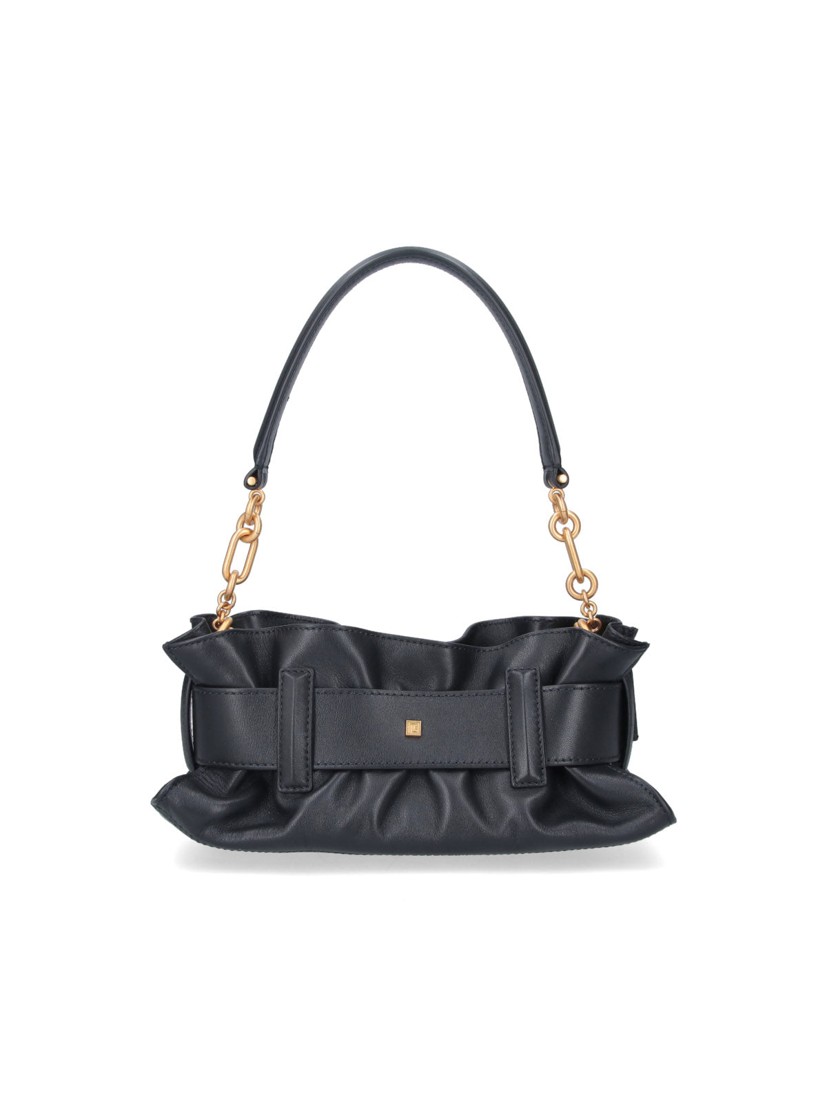 Black Anthem Mini Handbag Gold-Tone Buckle