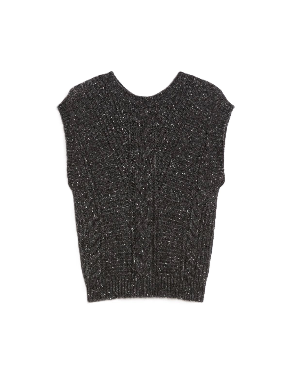 Textured Cable Knit Vest