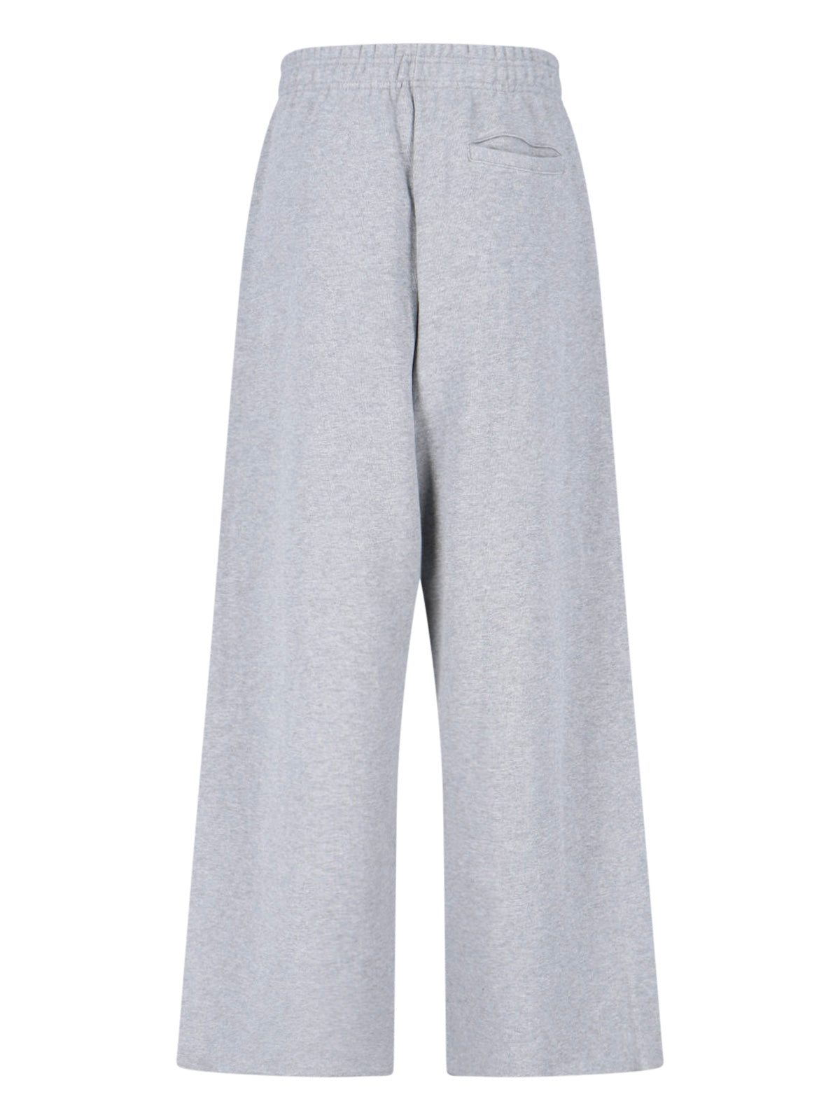 Grey Full Wide-Leg Sports Pants