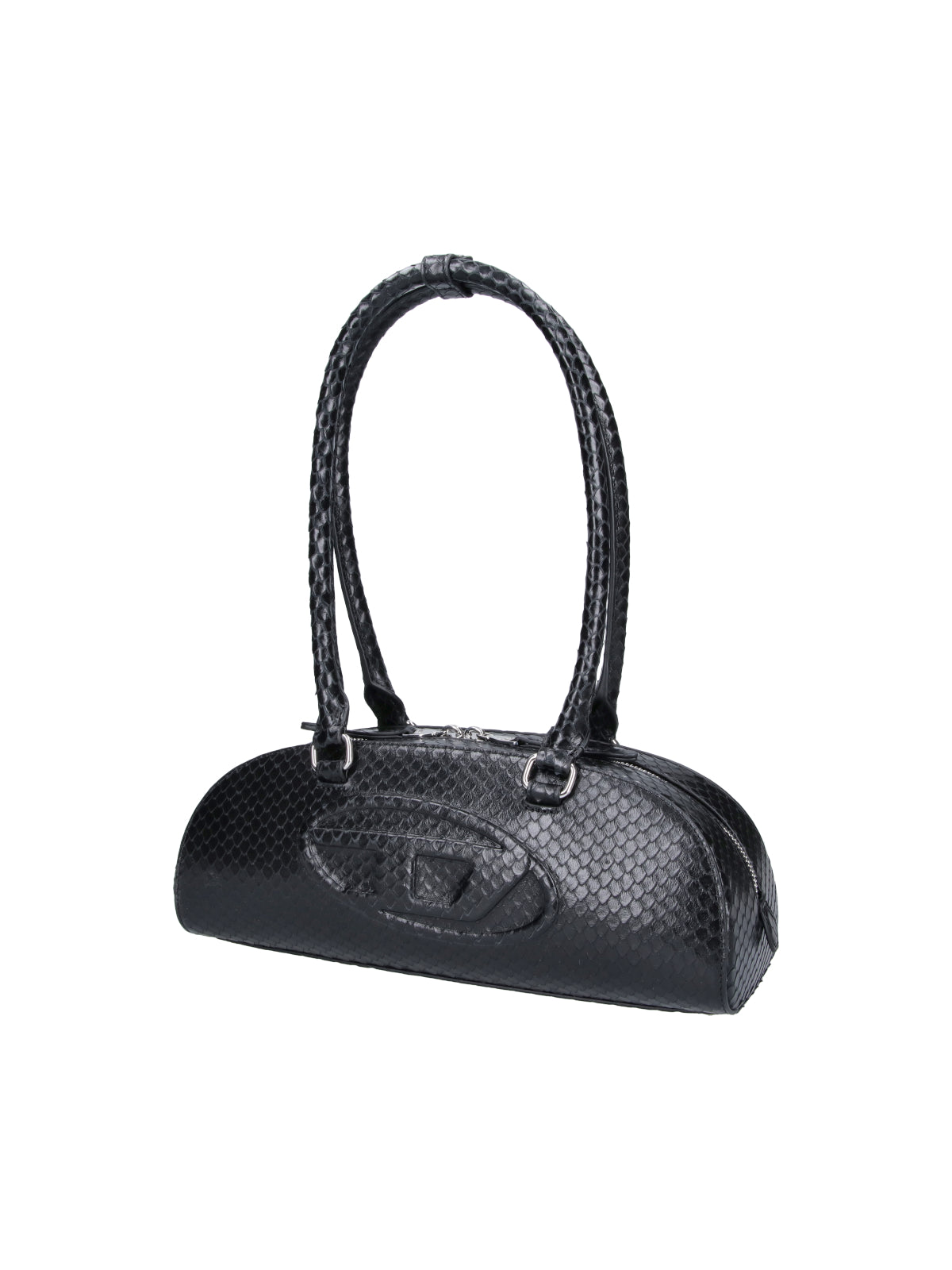 Black 1dr Dome Snake Motif Bag