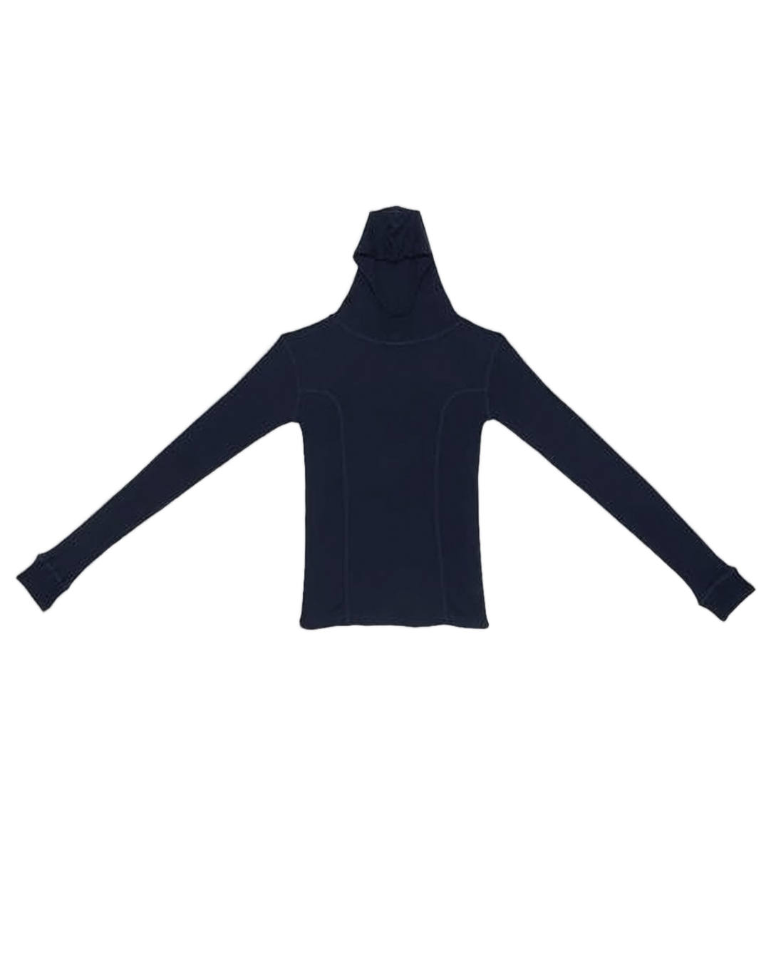 High Neck Fitted Hooded Top