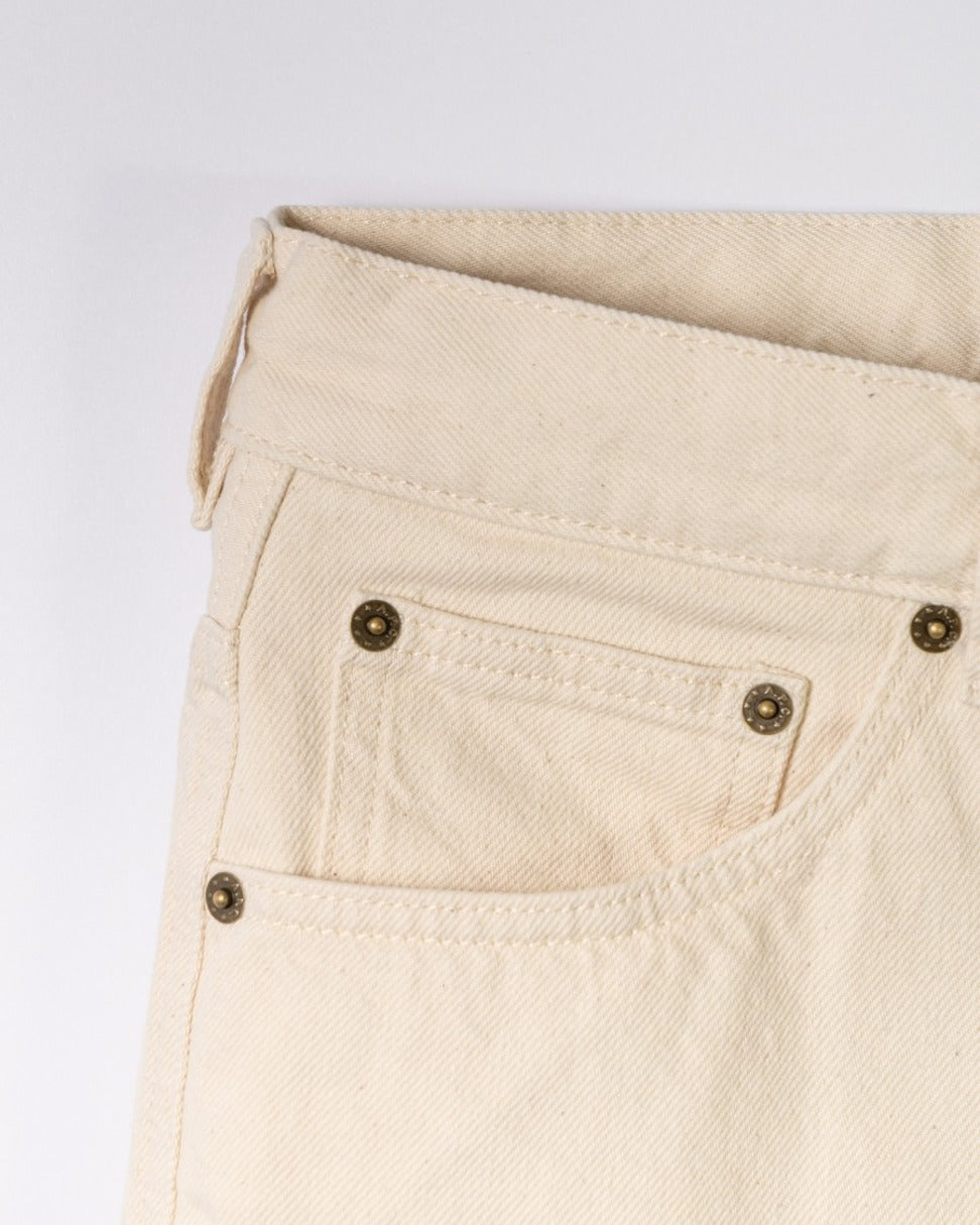 Beige Five-Pocket Shorts With Hammer Loop