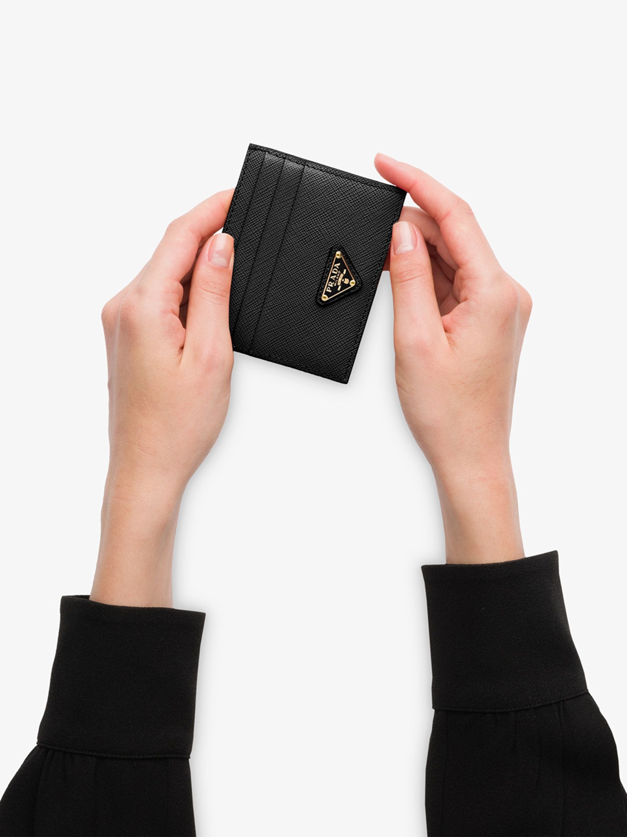 Black Saffiano Leather Card Holder