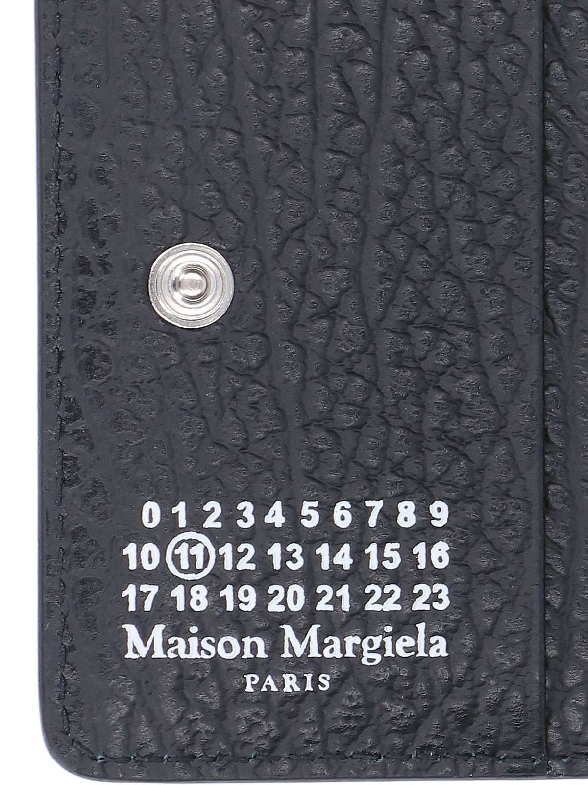 Black Calfskin "Four Stitches" Key Ring