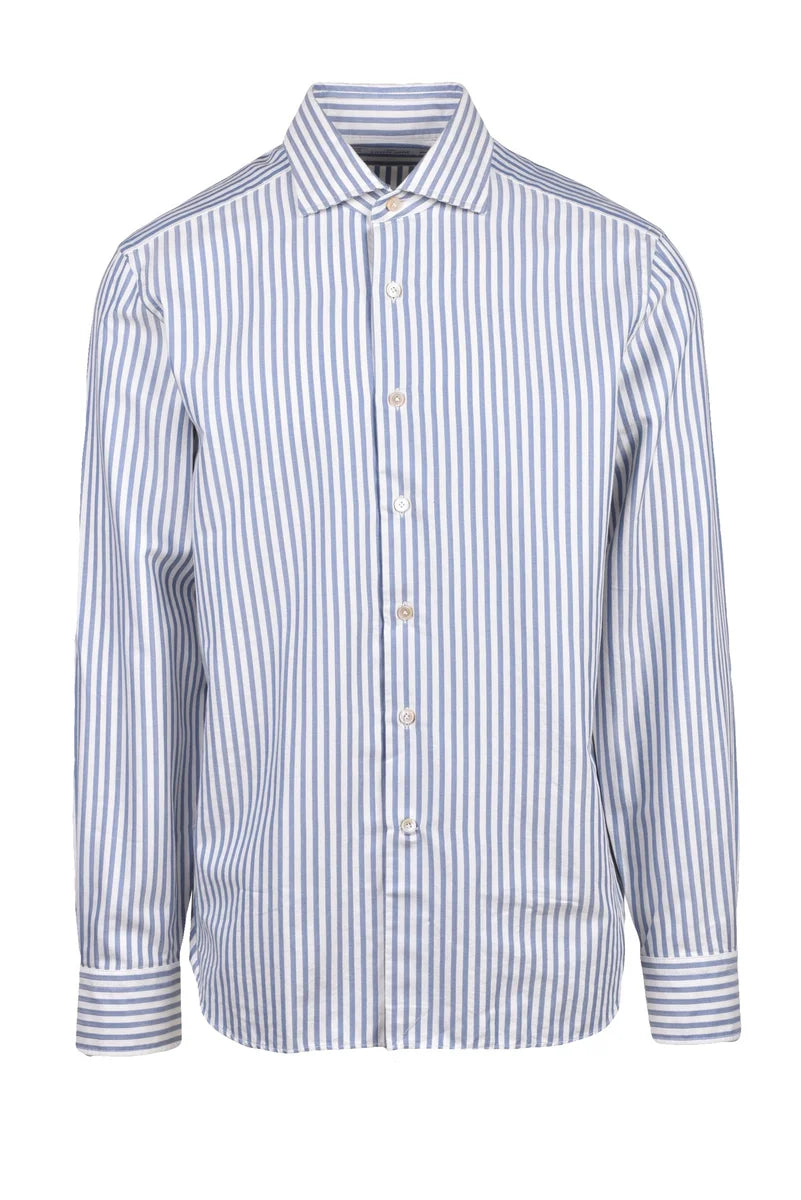 Classic Shirt - White/Sky Blue