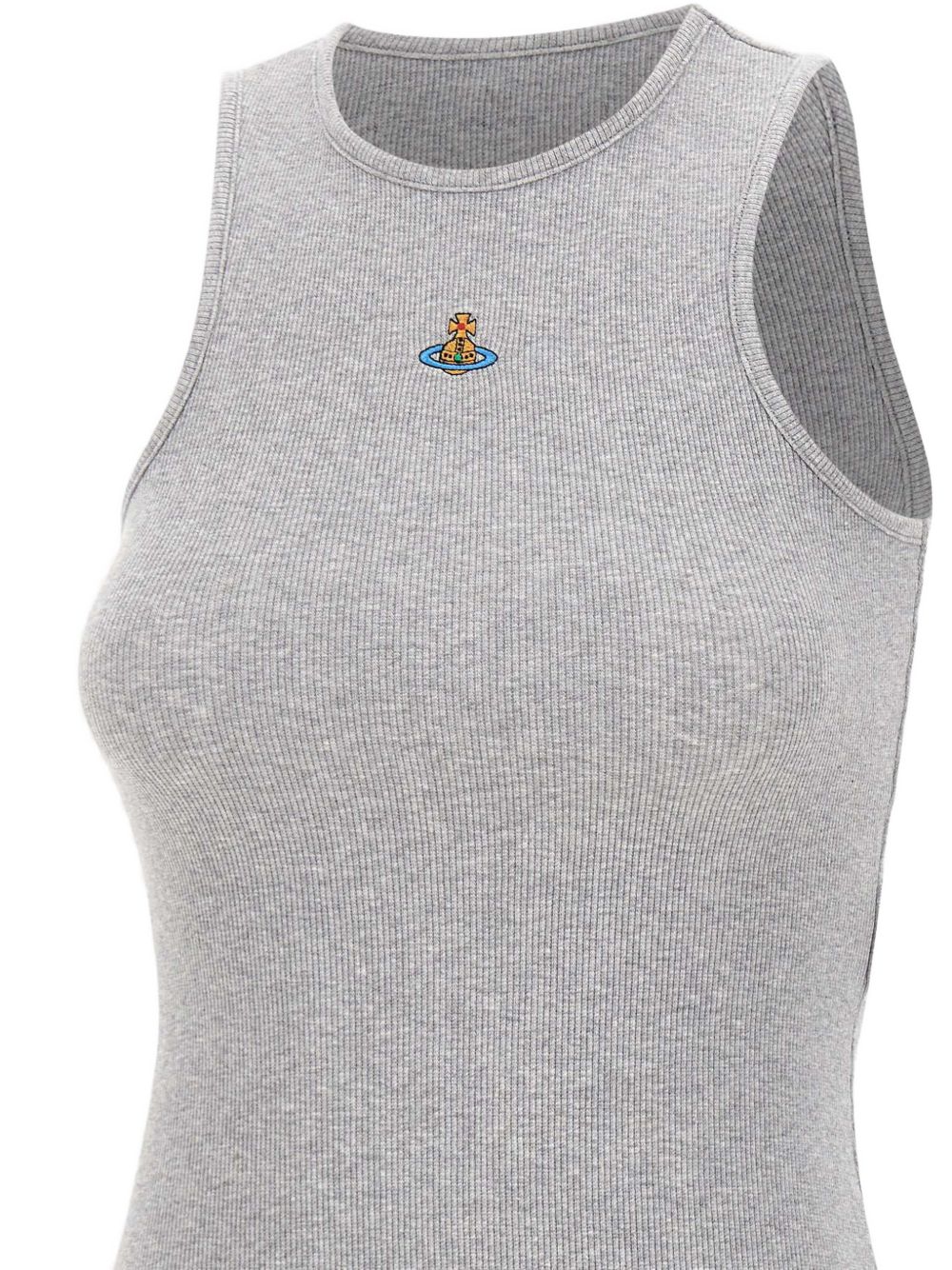 Grey Orb Logo Sleeveless Top