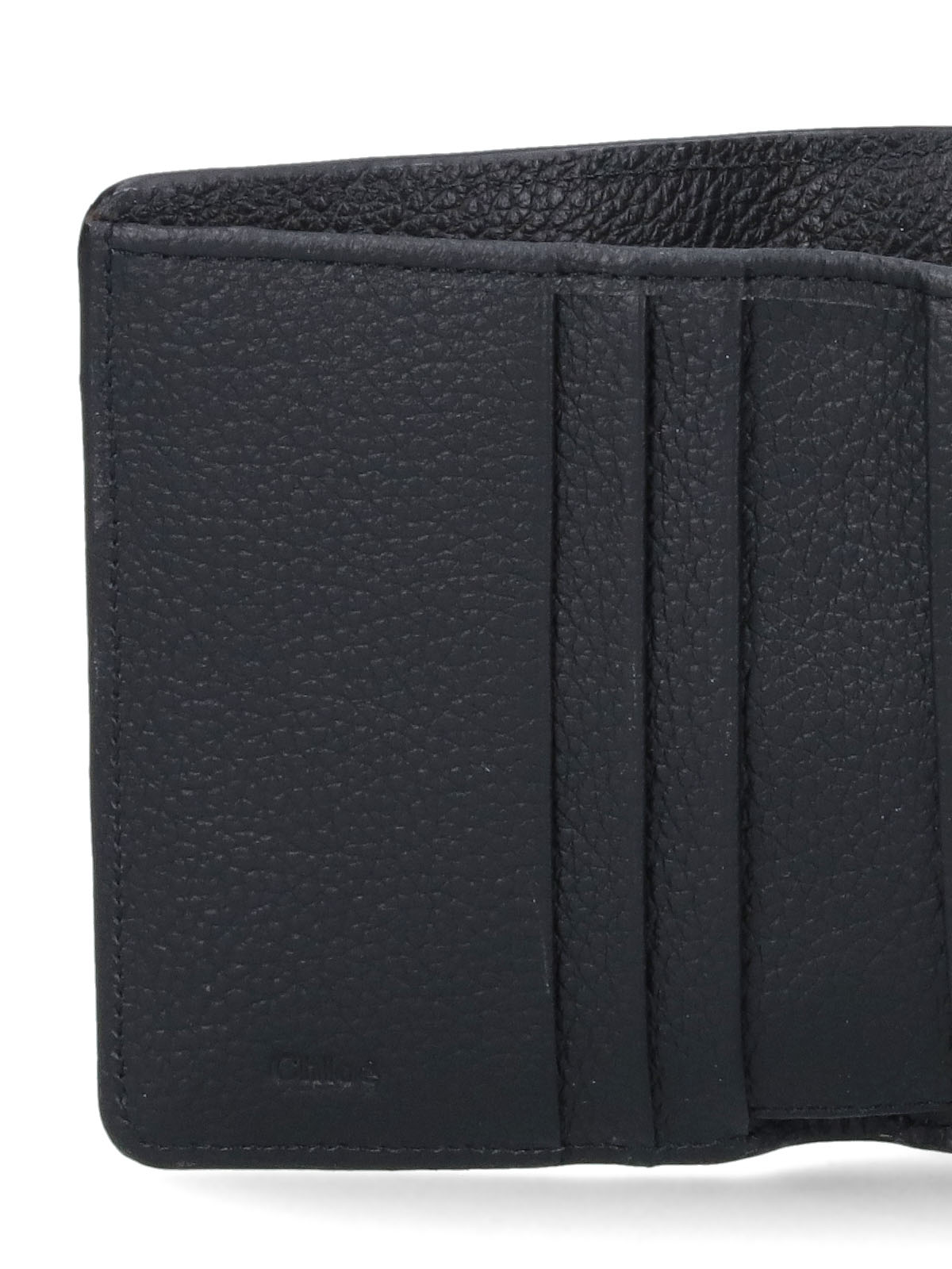 Black Alphabet Textured Leather Wallet