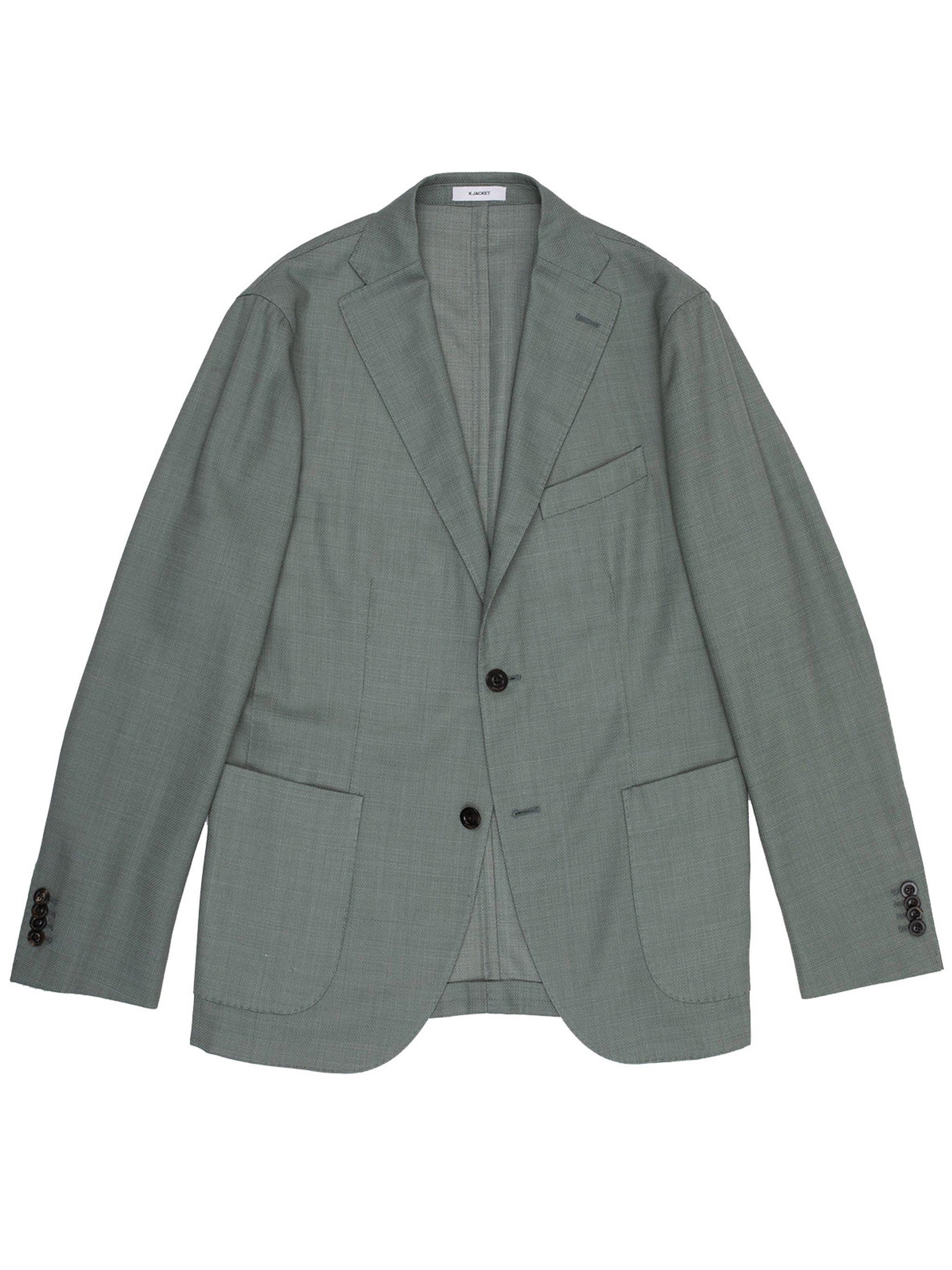 Tailored Two-Button Wool Blend Blazer