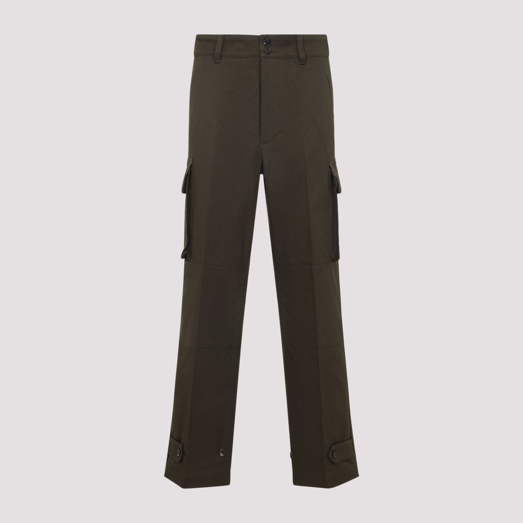 Straight-Leg Casual Pants With Cargo Pockets