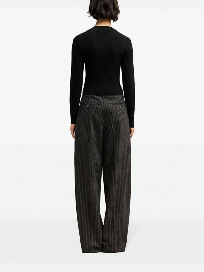 Textured Knit Sweater With Classic Crew Neckline