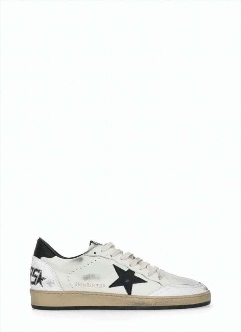 Low-Top Distressed Nappa Leather Sneakers