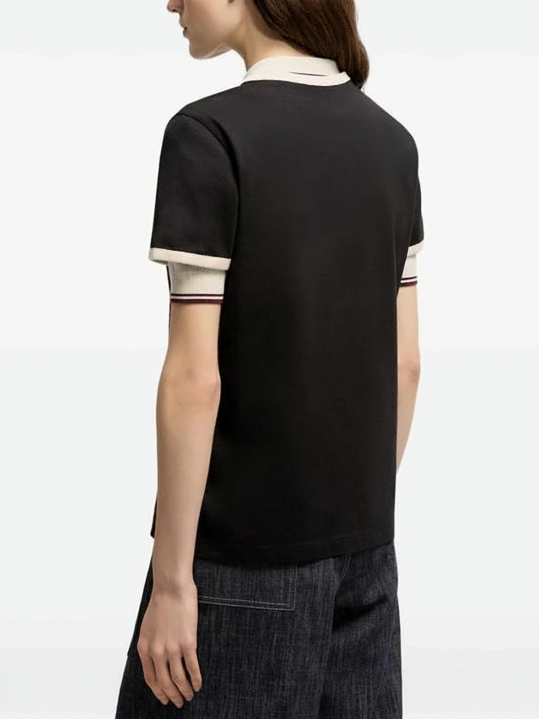 Short-Sleeved T-Shirt with Bold Stripe Detail