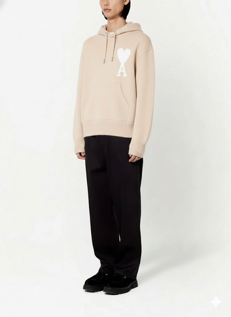 Relaxed Fit Hoodie Sweater with Central Kangaroo Pocket