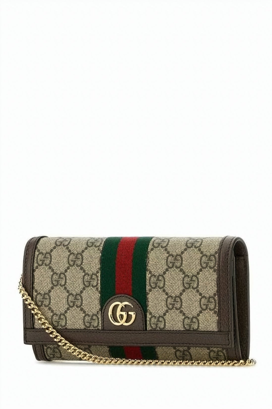 Ophidia Chain Wallet with Signature Monogram Canvas