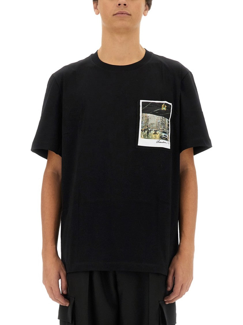 Black T-Shirt With Front Logo