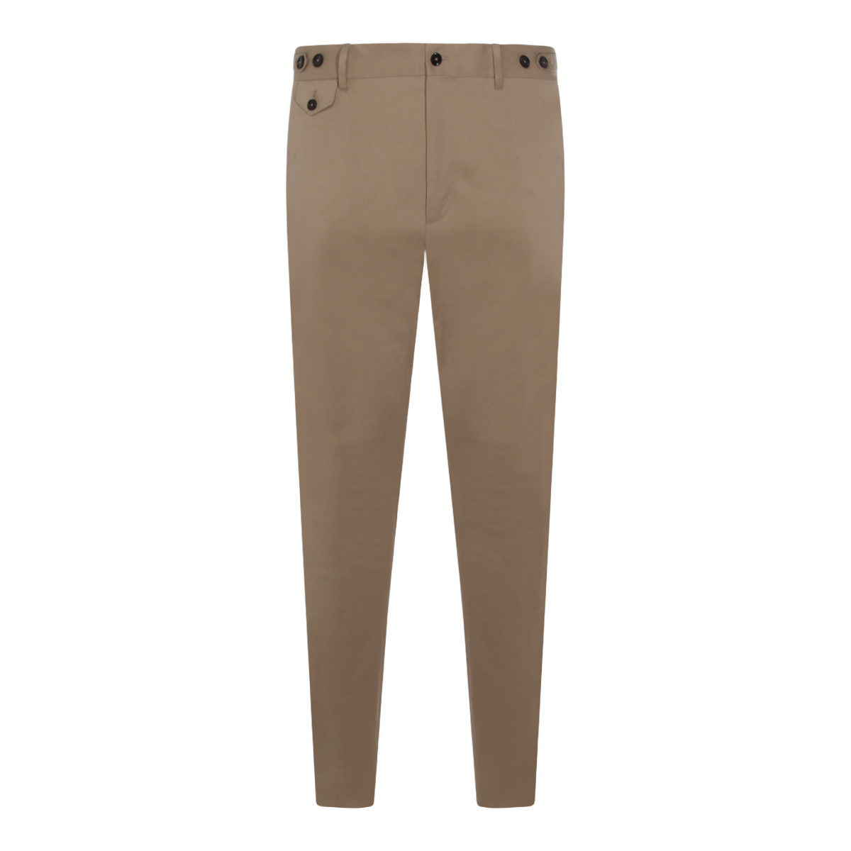 Tailored Beige Trousers with Button Details