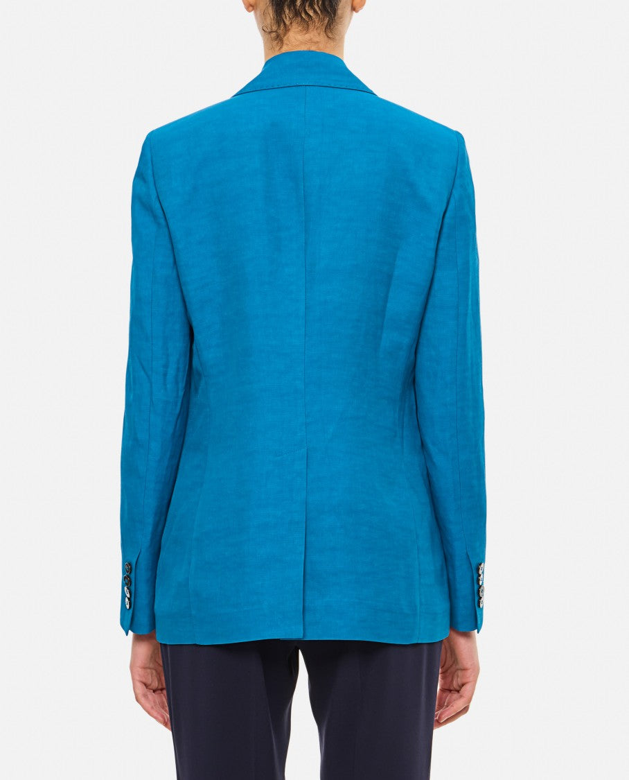 Tailored Blue Jacket With Notched Lapel