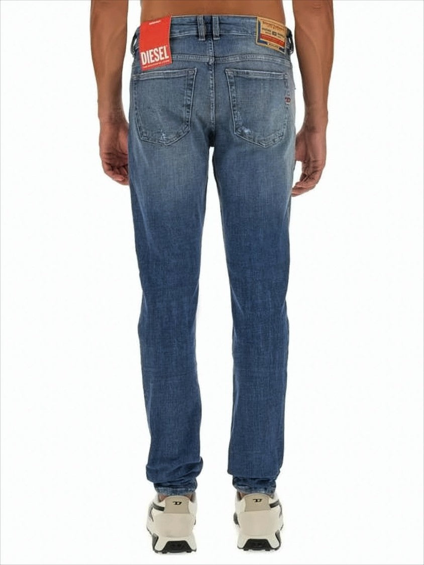 Slim Fit Denim Pants with Classic Five-Pocket Design