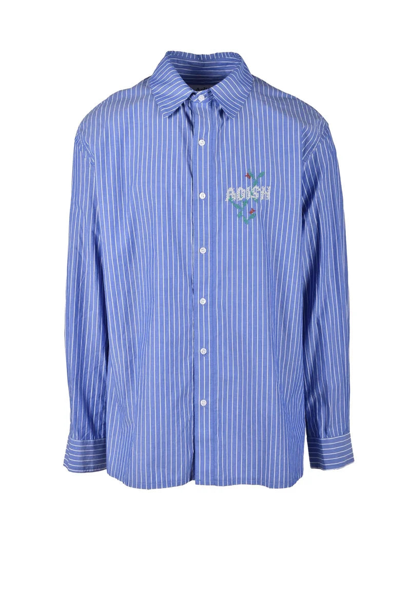 Adish Cotton Shirt - White/Blue