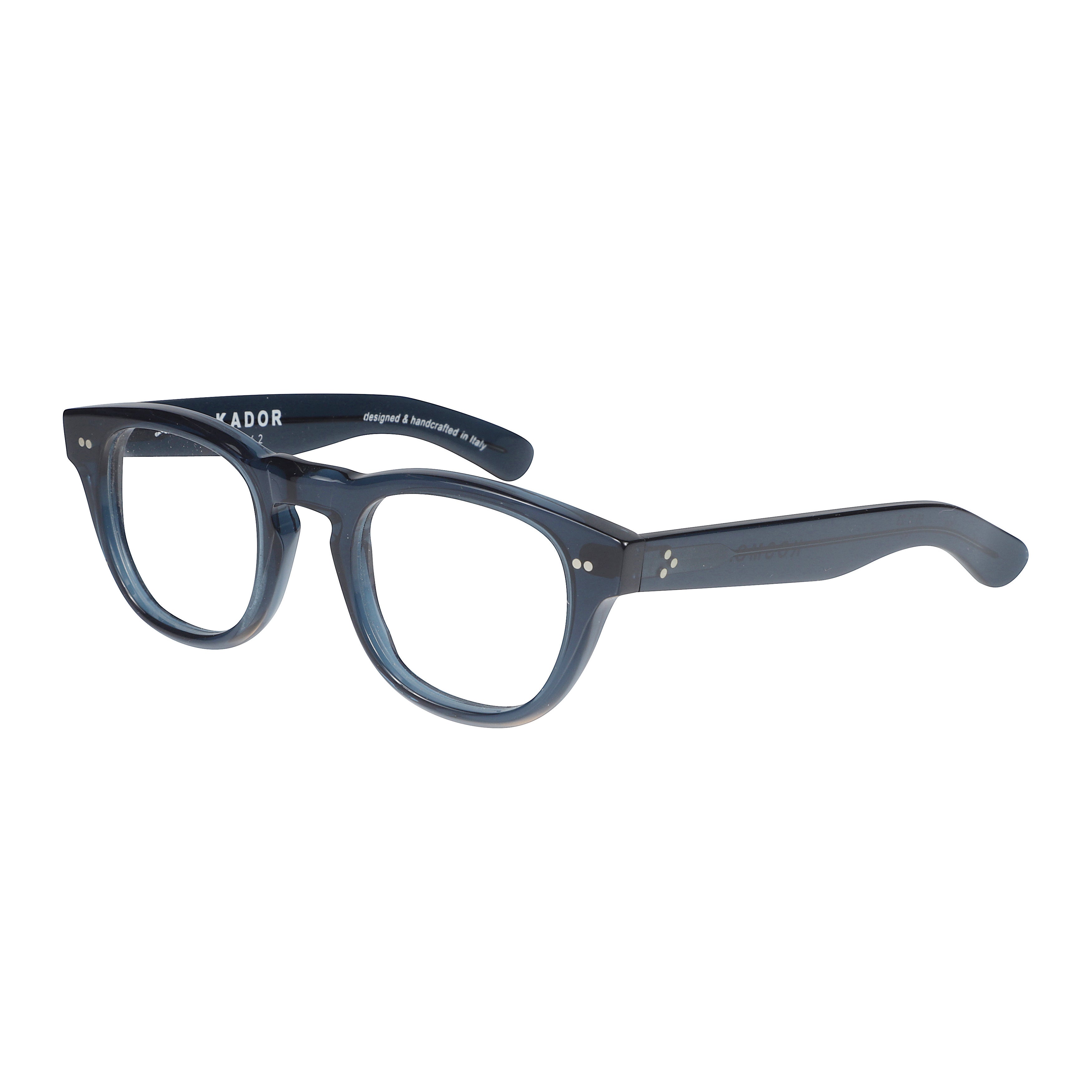 Kosmo/N Translucent Dark Blue Rectangular Frame Eyeglasses