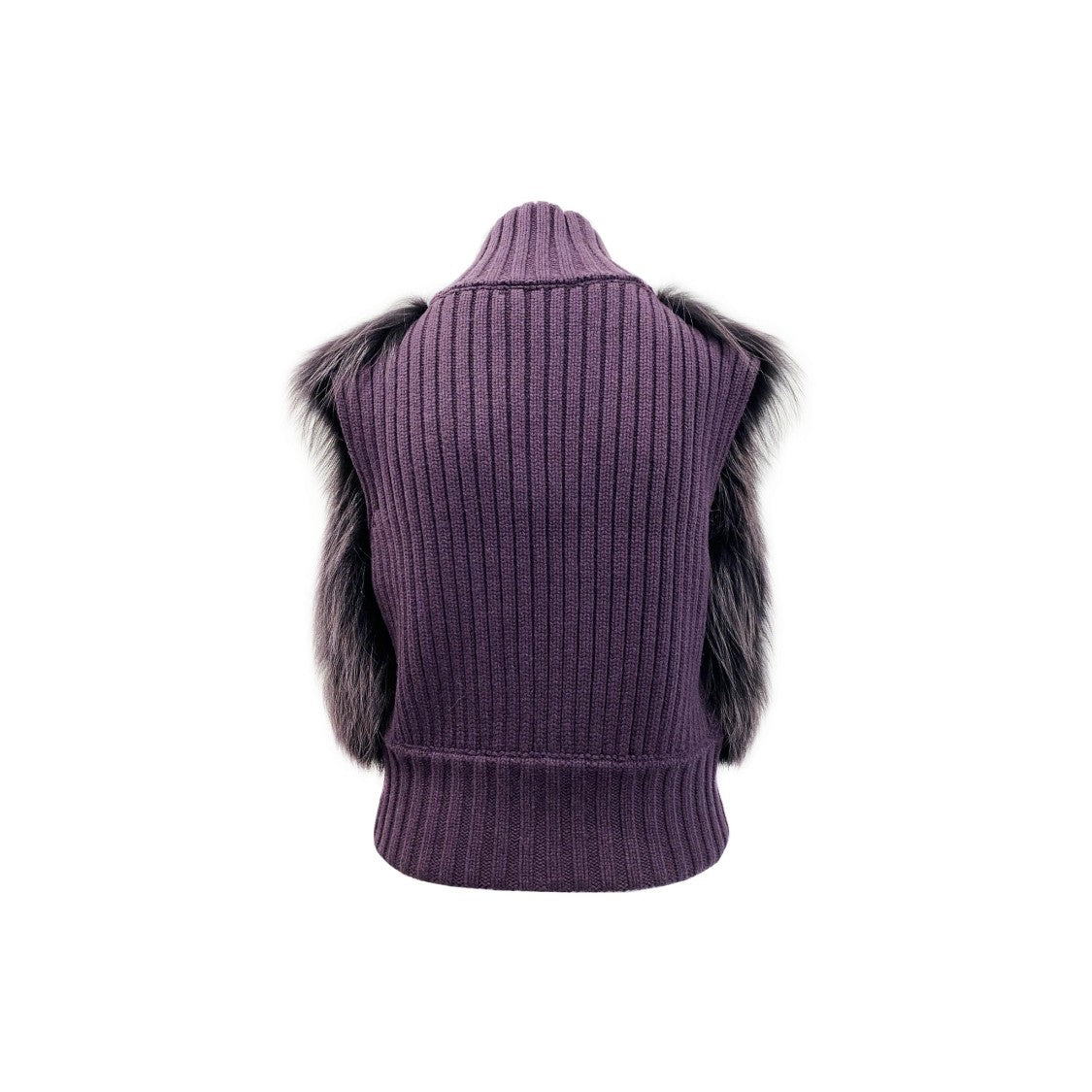 Fox Fur Knitted Vest Jacket