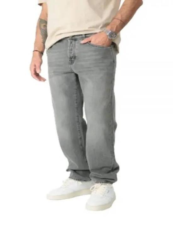 Relaxed Fit Grey Denim Pants