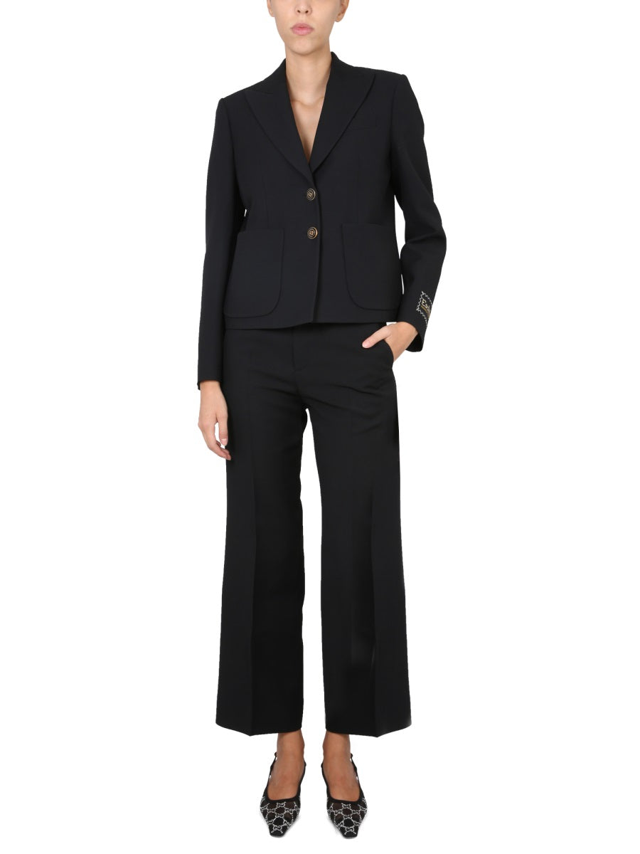 Single-Breasted Tailored Jacket with Lance Lapels