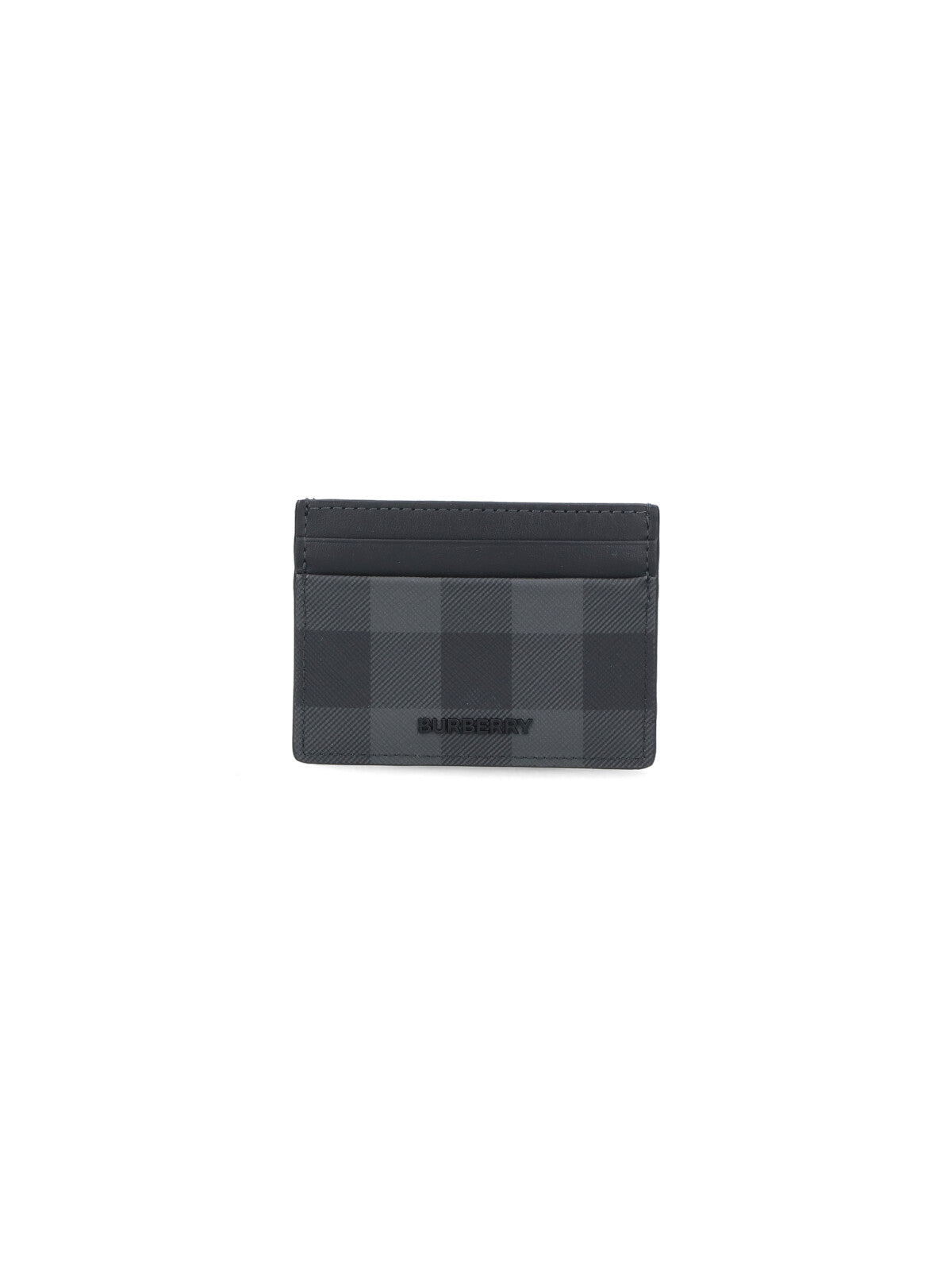 Black Check Pattern Fabric Cardholder