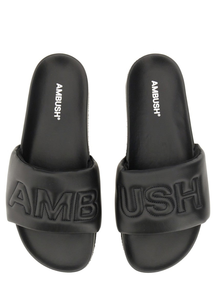 Padded Leather Slide Sandal