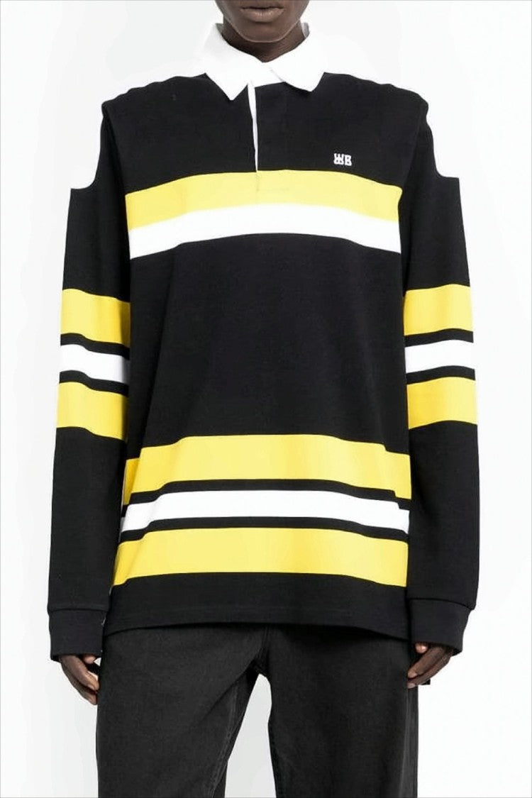 Long-Sleeve Striped T-Shirt with Embroidered Logo