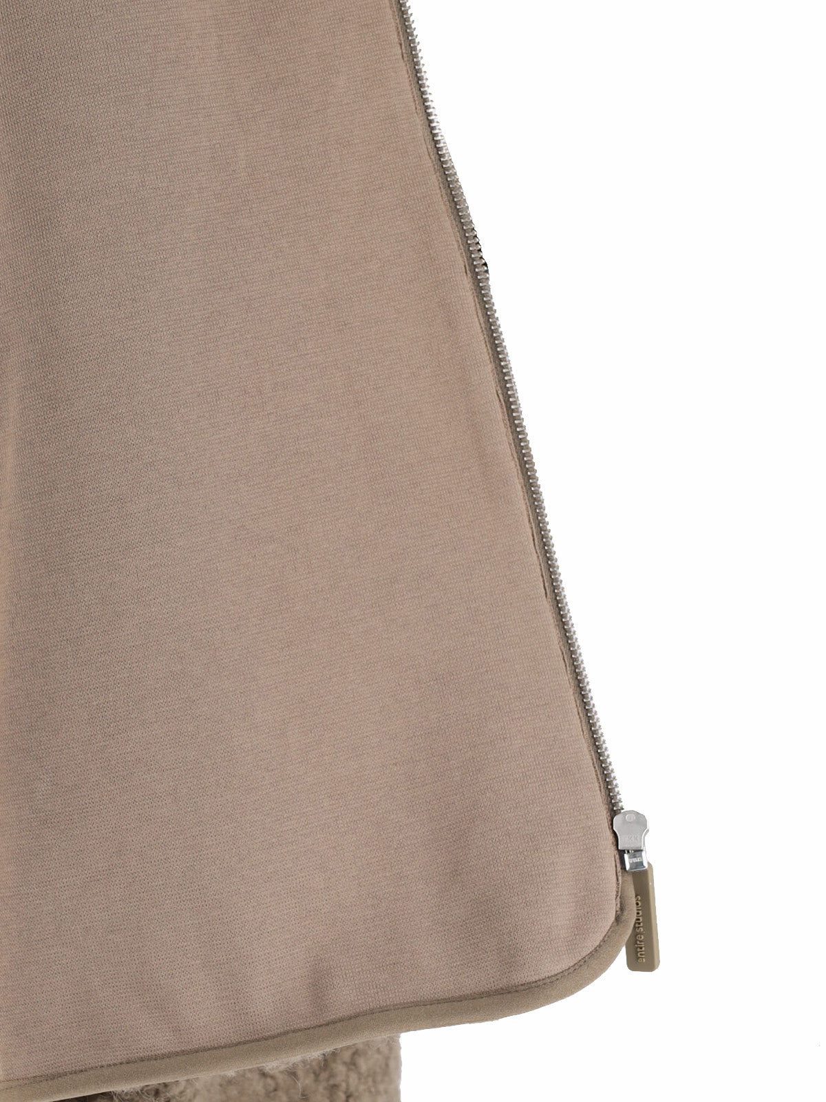 Taupe Cropped Plush Teddy Jacket