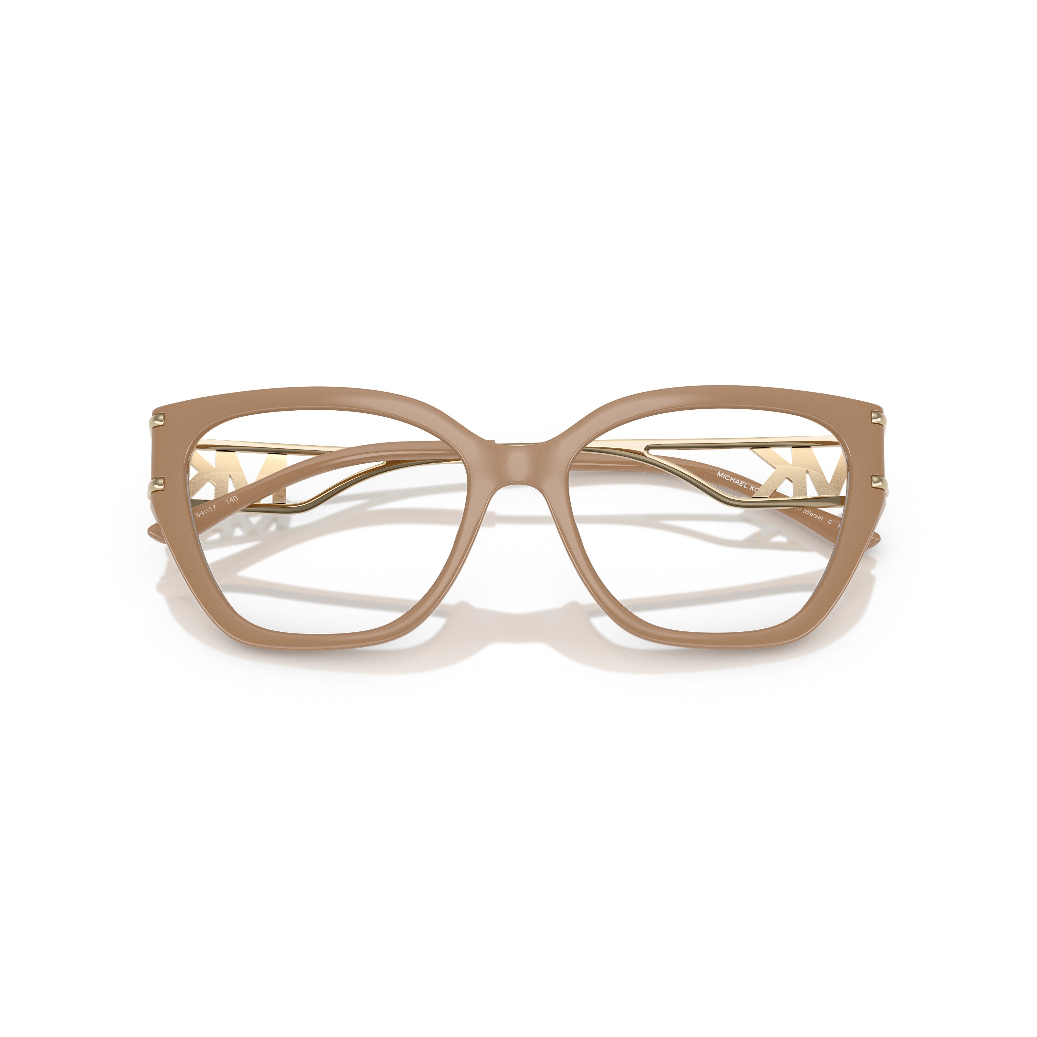0mk4140u Bold Cat-Eye Eyeglasses with Gold-tone Metal Arms