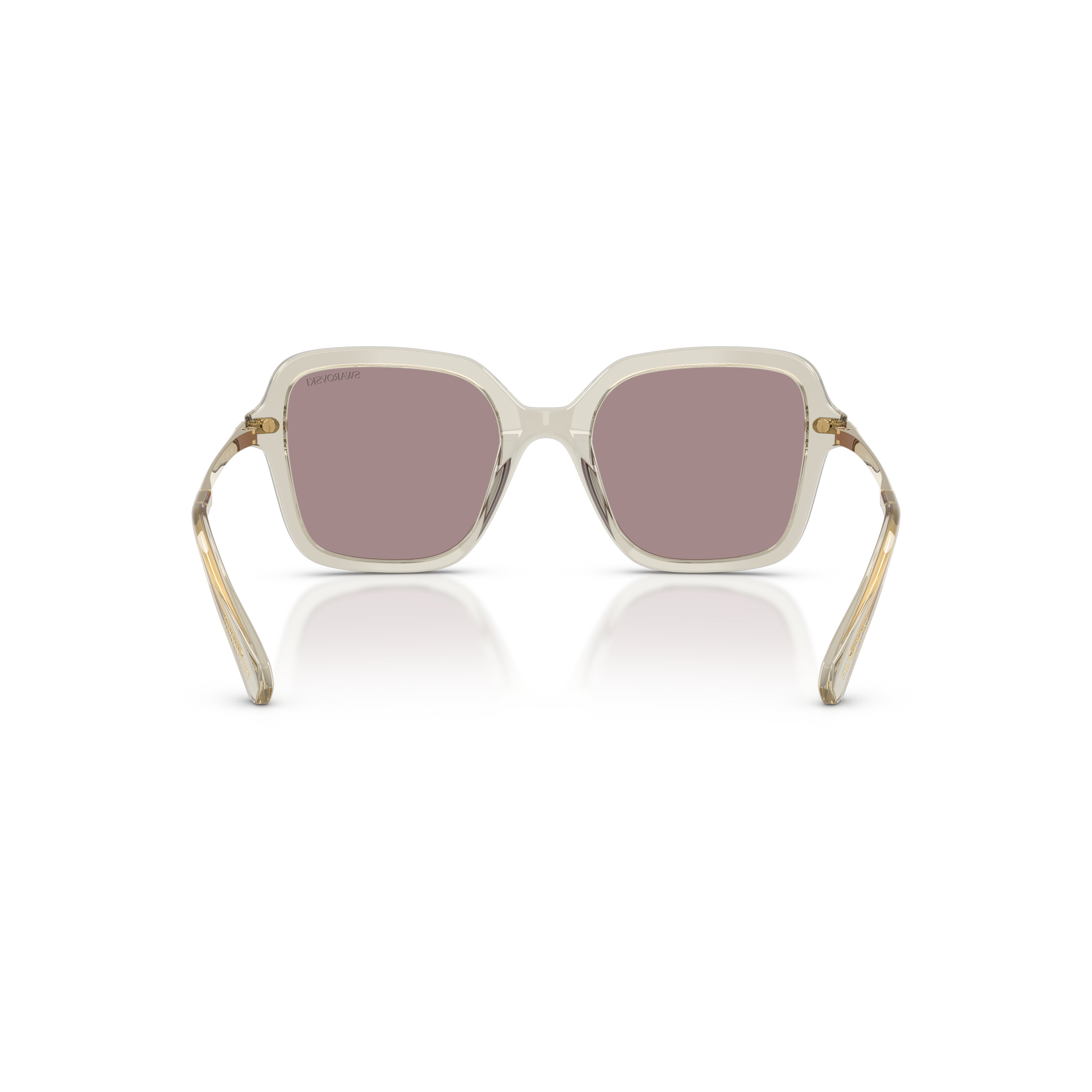 0Sk6040 Square Acetate Sunglasses with Translucent Beige Frame