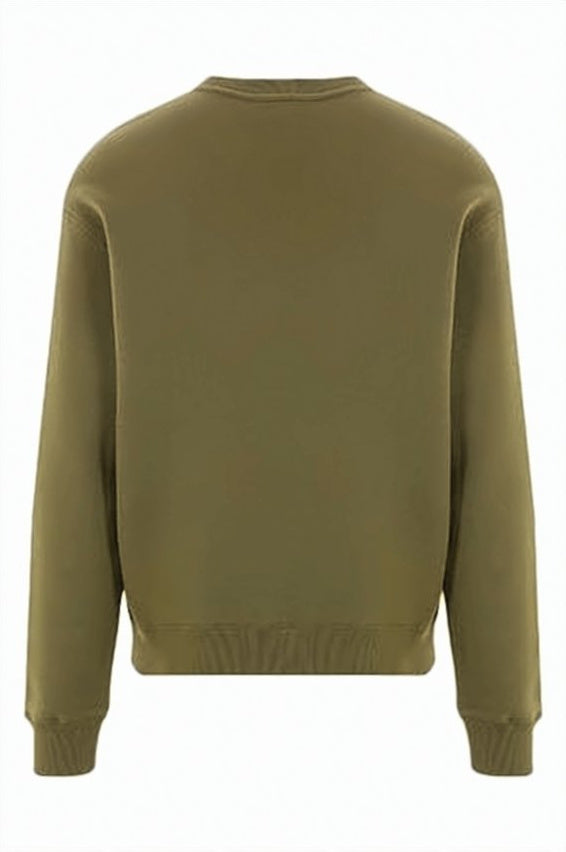 Cropped Long-Sleeve Sweatshirt with Ribbed Details