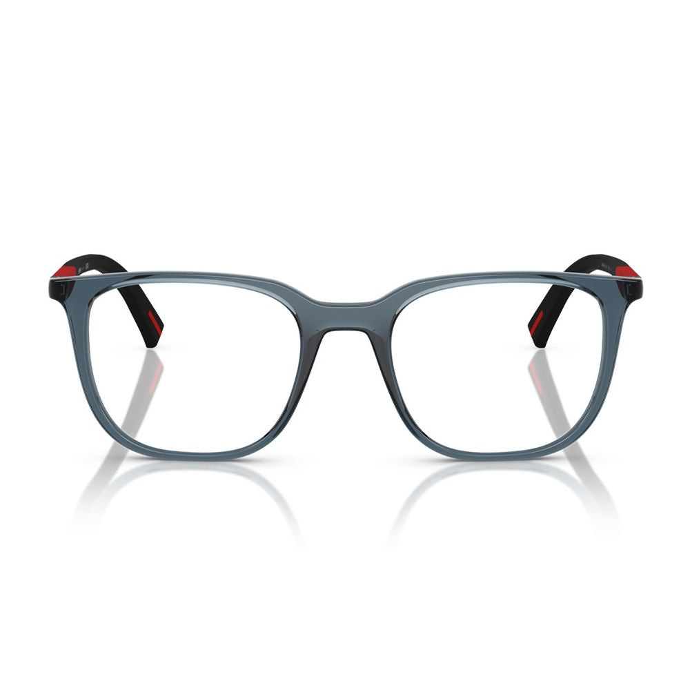 Ps 04Rv Square Frame Eyeglasses In Transparent Blue Nylon
