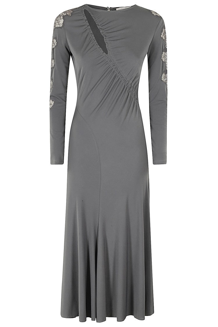 Maxi Dress With Straight Neckline