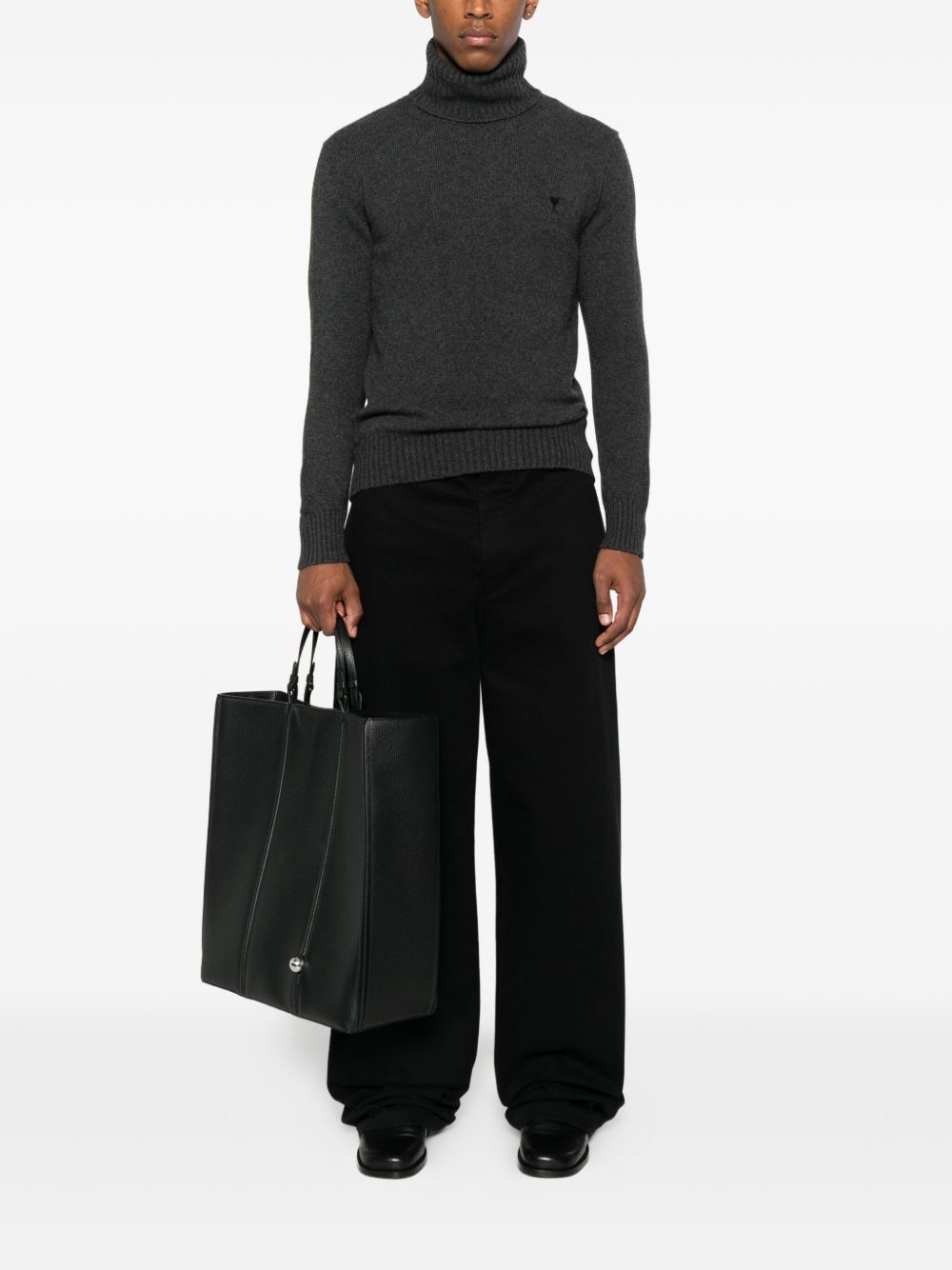 Dark Grey Turtleneck Sweater