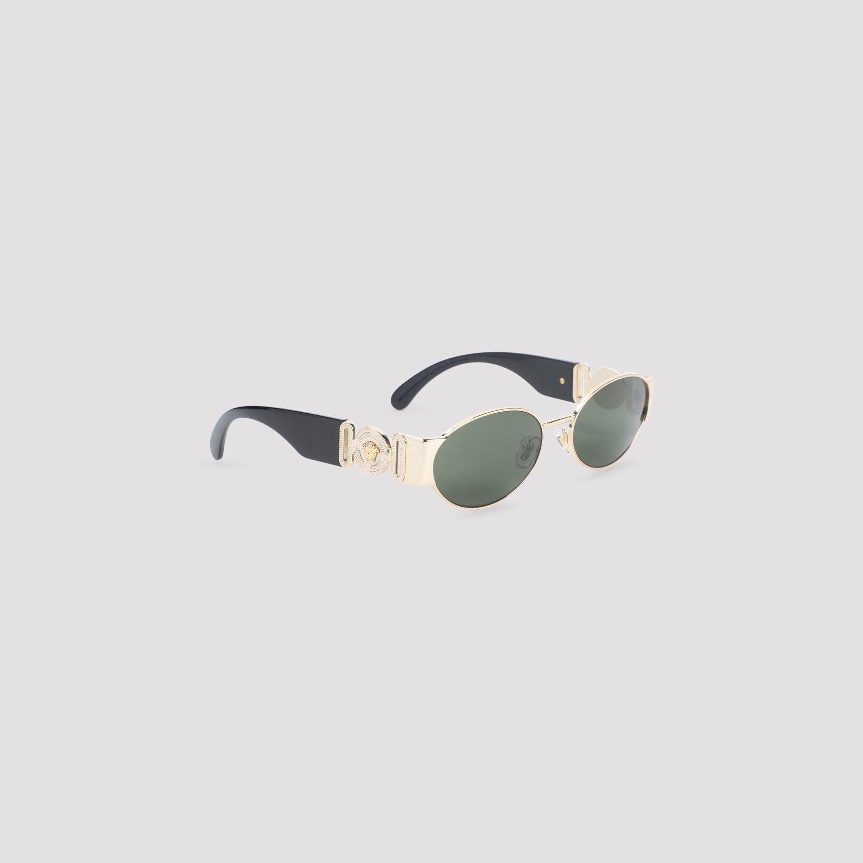 Oval Sunglasses with Gold-Tone Frame