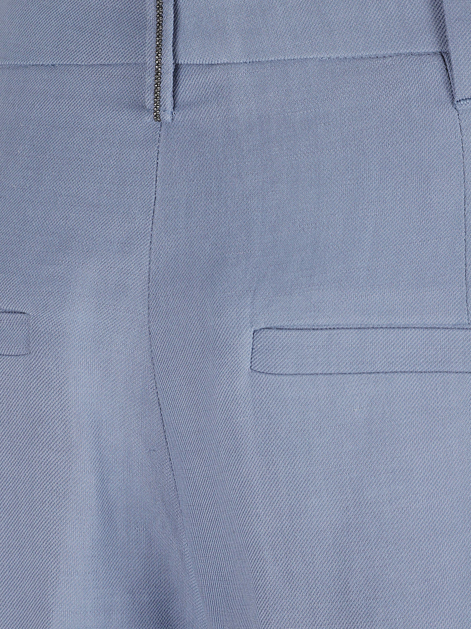 Tailored Blue Trousers with Straight-Leg Silhouette