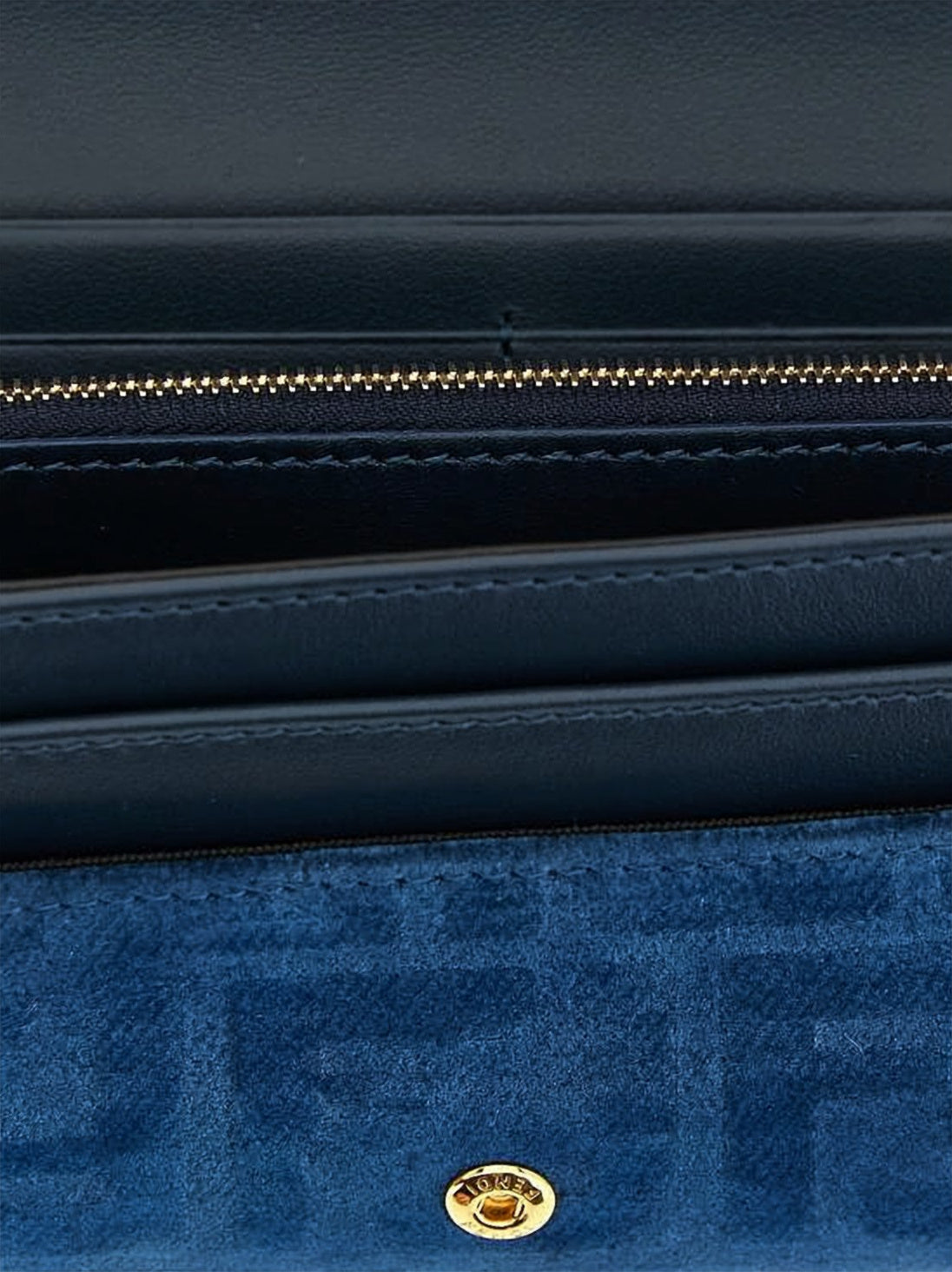 Textured Fabric Long Wallet with Gold-Tone Clasp