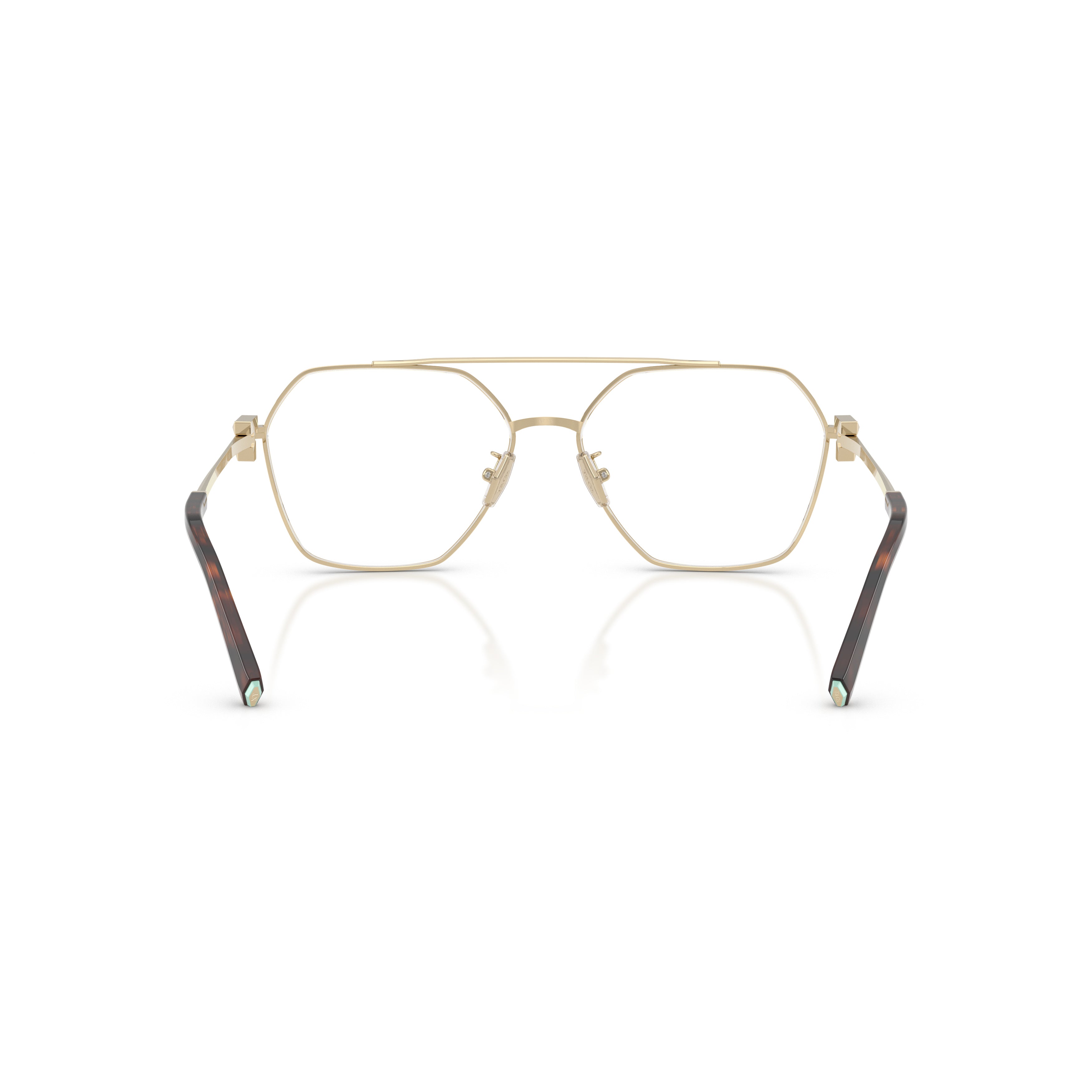 Geometric Metal Sunglasses With Tortoiseshell Tips