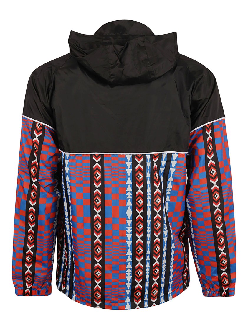 Geometric Patterned Multicolour Jacket With Front Zipper