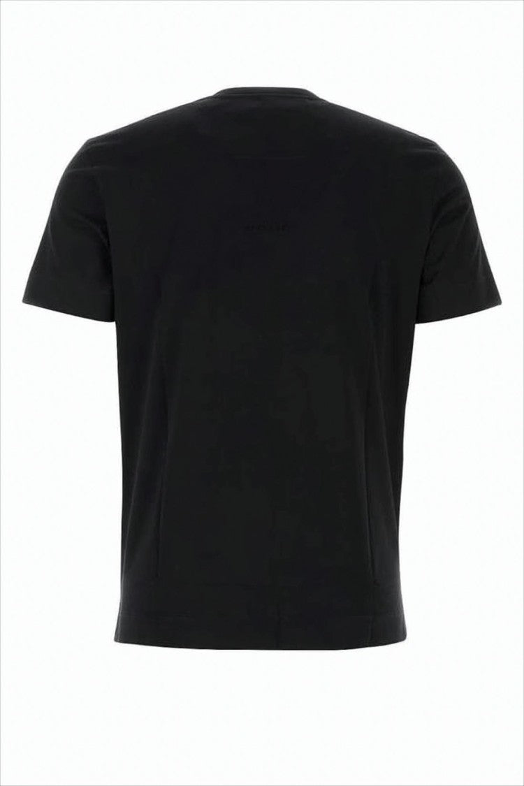 Minimalist Black Cotton Short-Sleeve T-Shirt