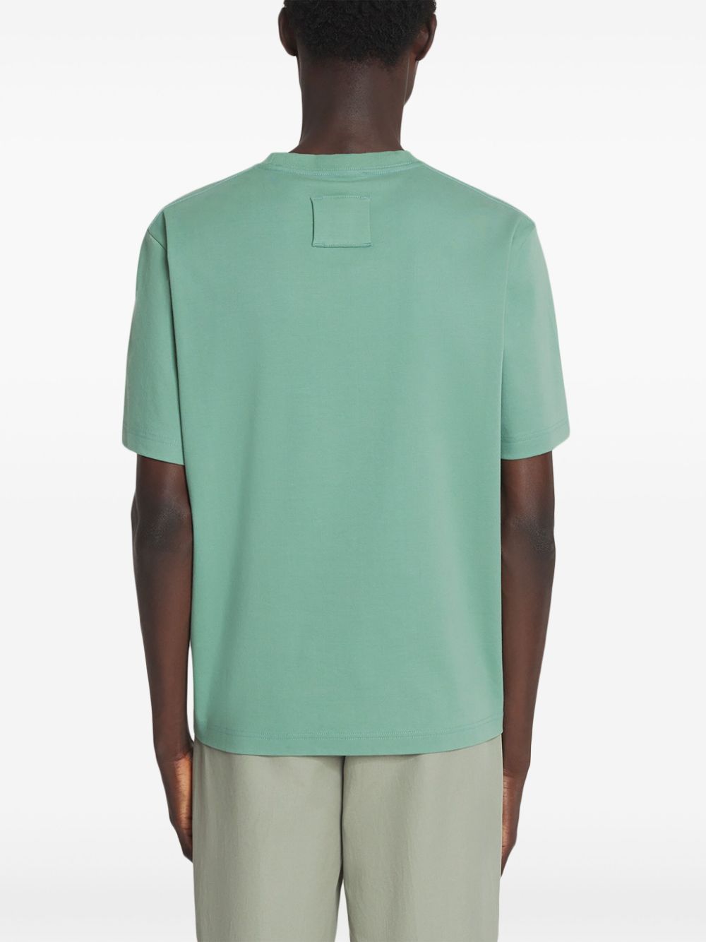 Graphic Print Sea Green Crew Neck T-Shirt