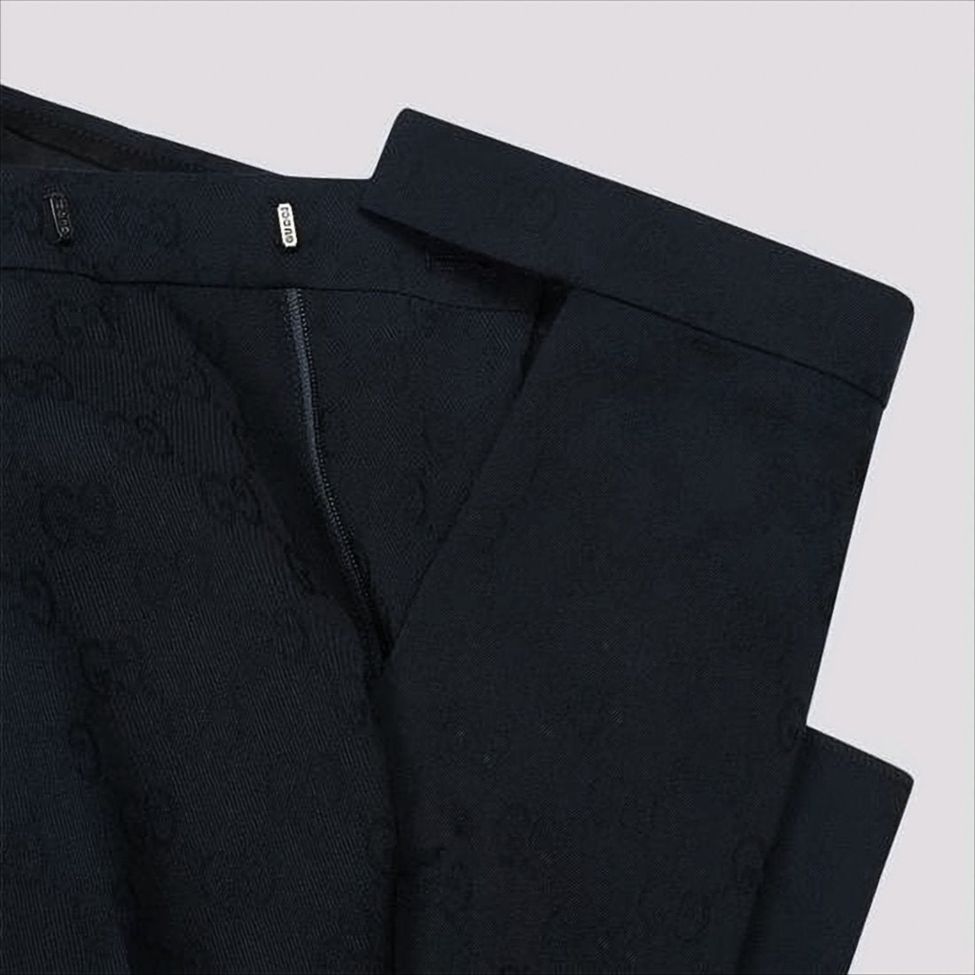 Tailored Black Wool Suit Set