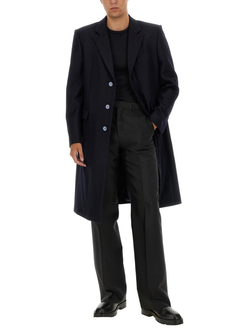 Tailored Long Coat With Sharp Lapels