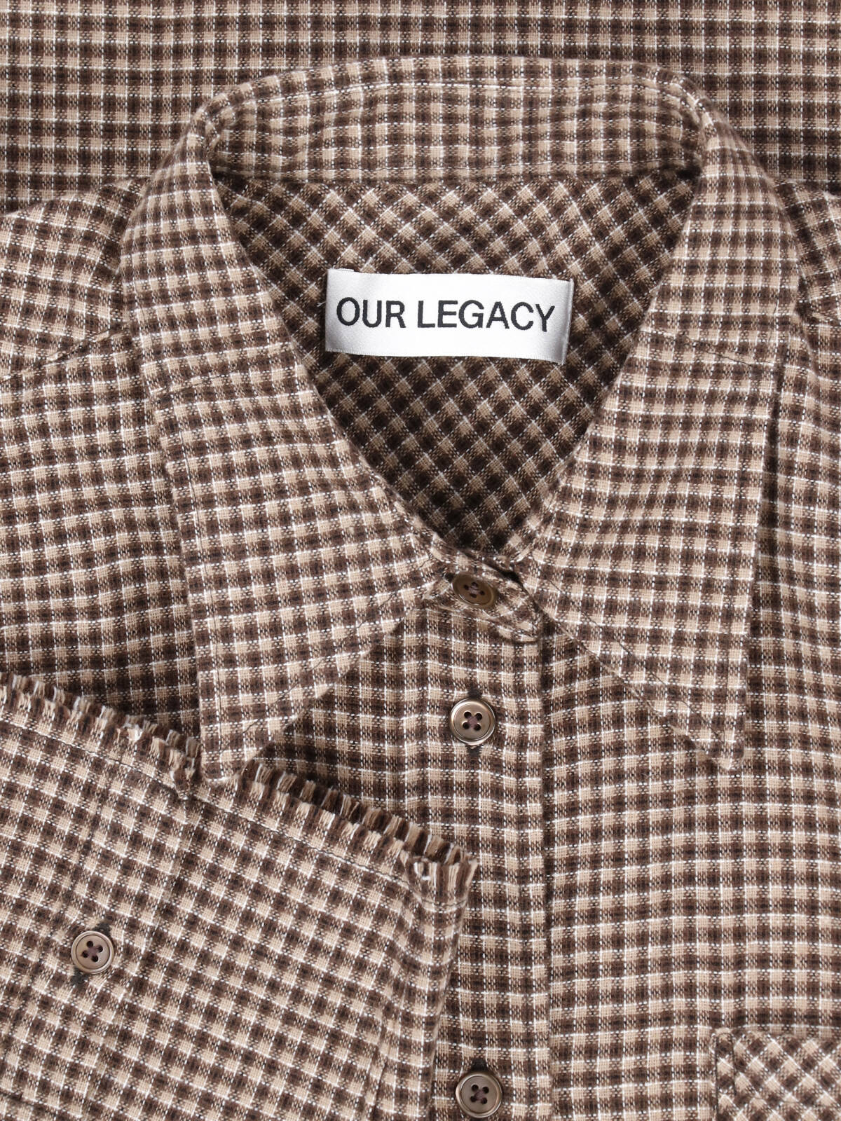 Brown Checkered Classic Collar Shirt