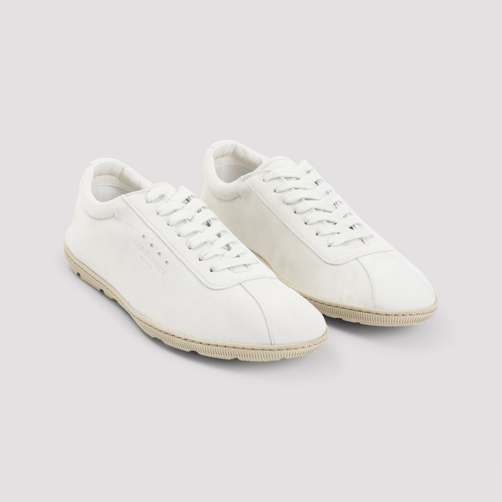 Premium Goat Leather Sneakers with Textured Sole