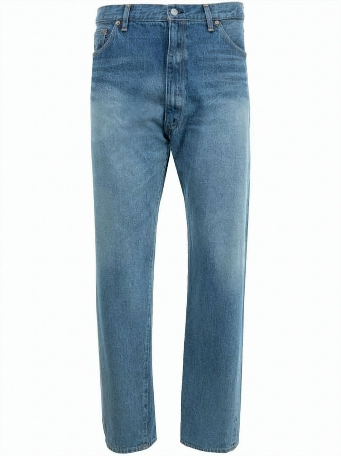Straight-Leg Denim Pants with Mid-Rise Waist