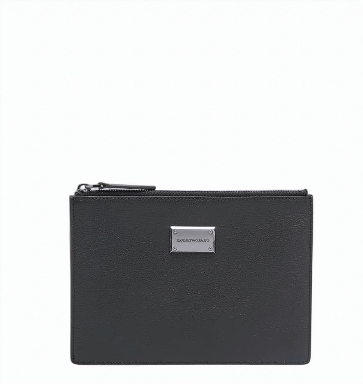Tumbled Leather Zip Closure Pouch Bag